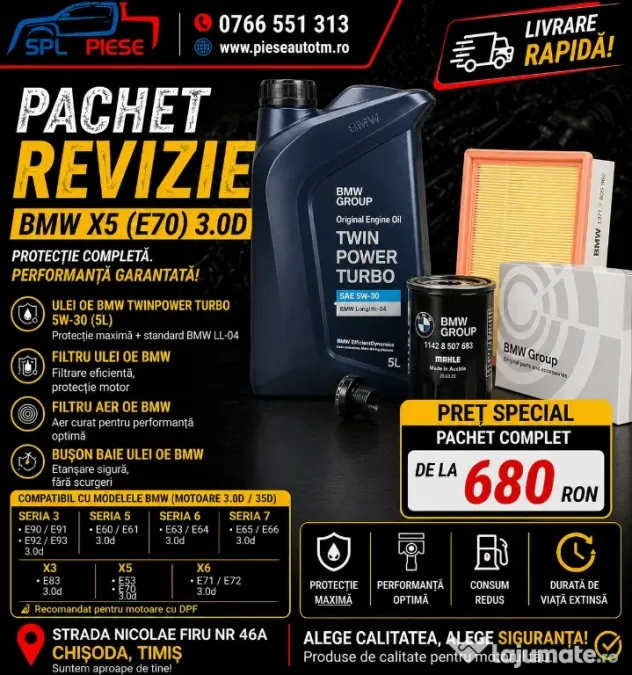 Pachet complet de revizie pentru BMW X5 E70 3.0D!