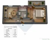 Garsonieră de închiriat | Loc parcare | Curte | Popesti... 