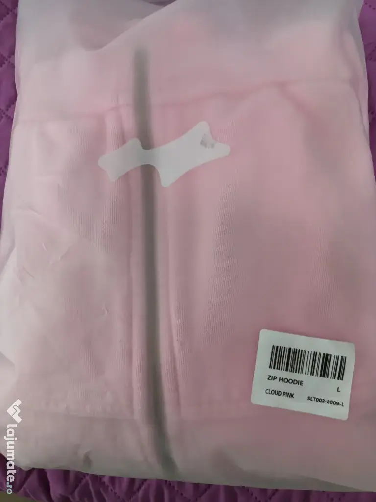 SKYLRK ZIP HOODIE două culori, roz și verde, mărimea L