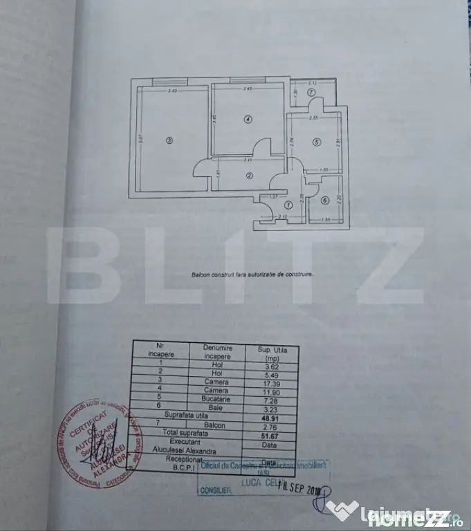 Apartament 2 camere decomandat, 49 mp – Nicolina