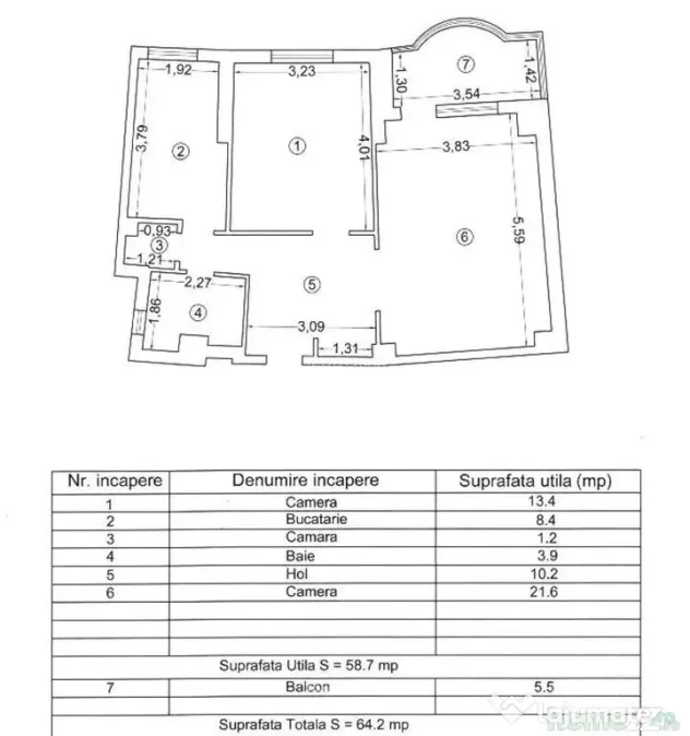Apartament 2camere decomandat-zona Capitol