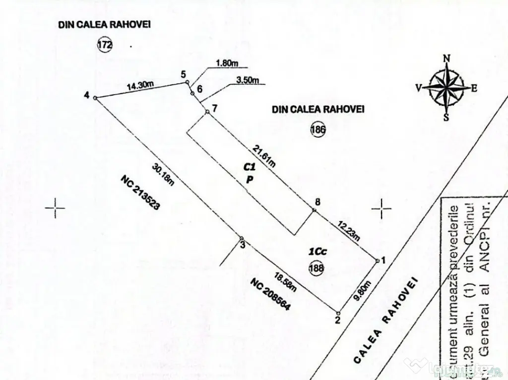 Teren 469 mp si Casa (101 mp), Piata Cosbuc
