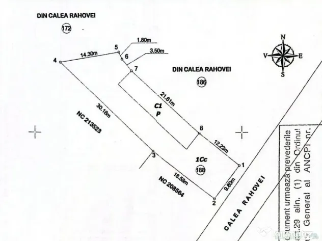 Teren 469 mp si Casa (101 mp), Piata Cosbuc