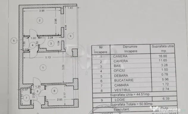 2 camere, 51mp, P/9, bloc anvelopat-Drumul Taberei