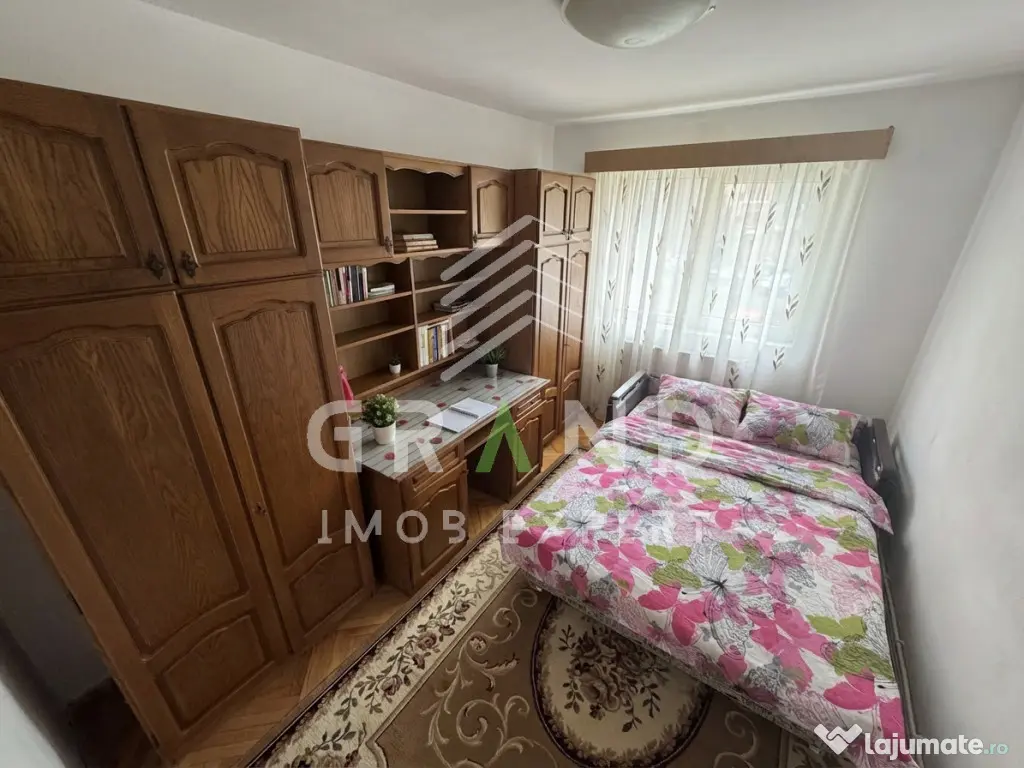 3 camere decomandate | 2 Balcoane | Etaj 1 | Mănăștur/Meh