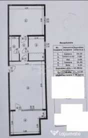 3 camere Unirii, centrală, metrou, an 2004, 78 mp