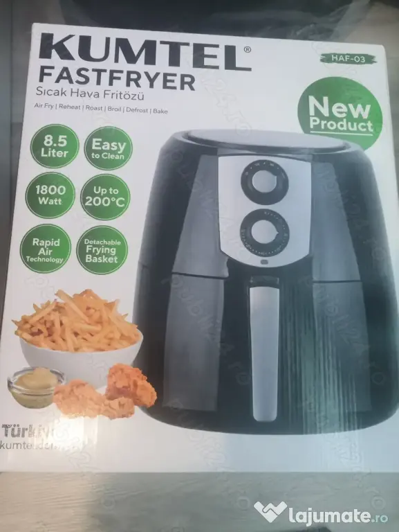 AirFryer Kumtel HAF-03 8.5L 1800W up to 200 degrees 60min.time