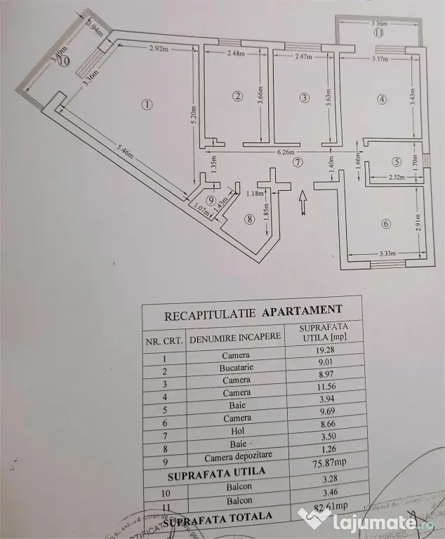 Persoană fizică, vânzare apartament 4 camere central sau schimb cu 2 camere