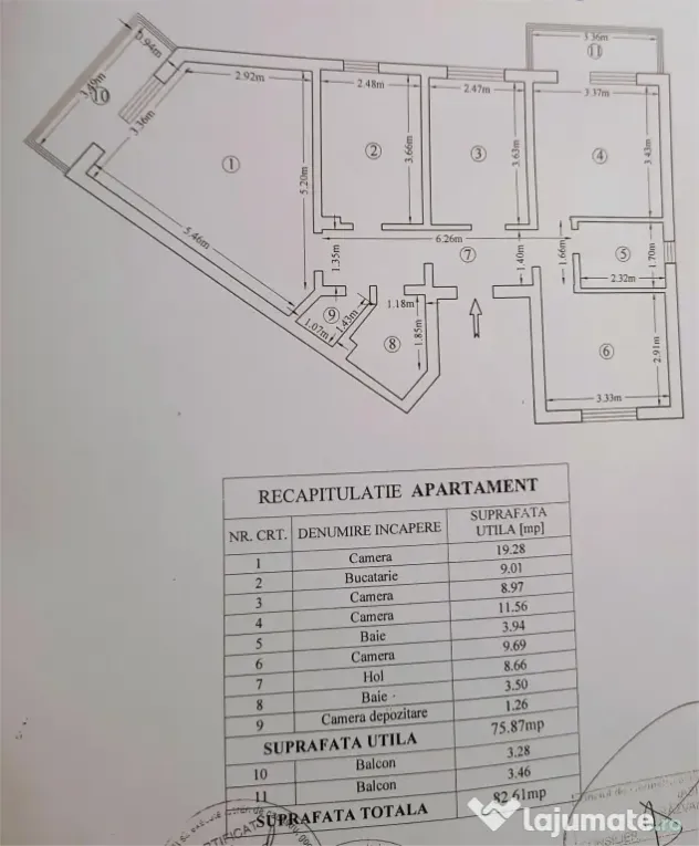 Persoană fizică, vânzare apartament 4 camere central sau schimb cu 2 camere