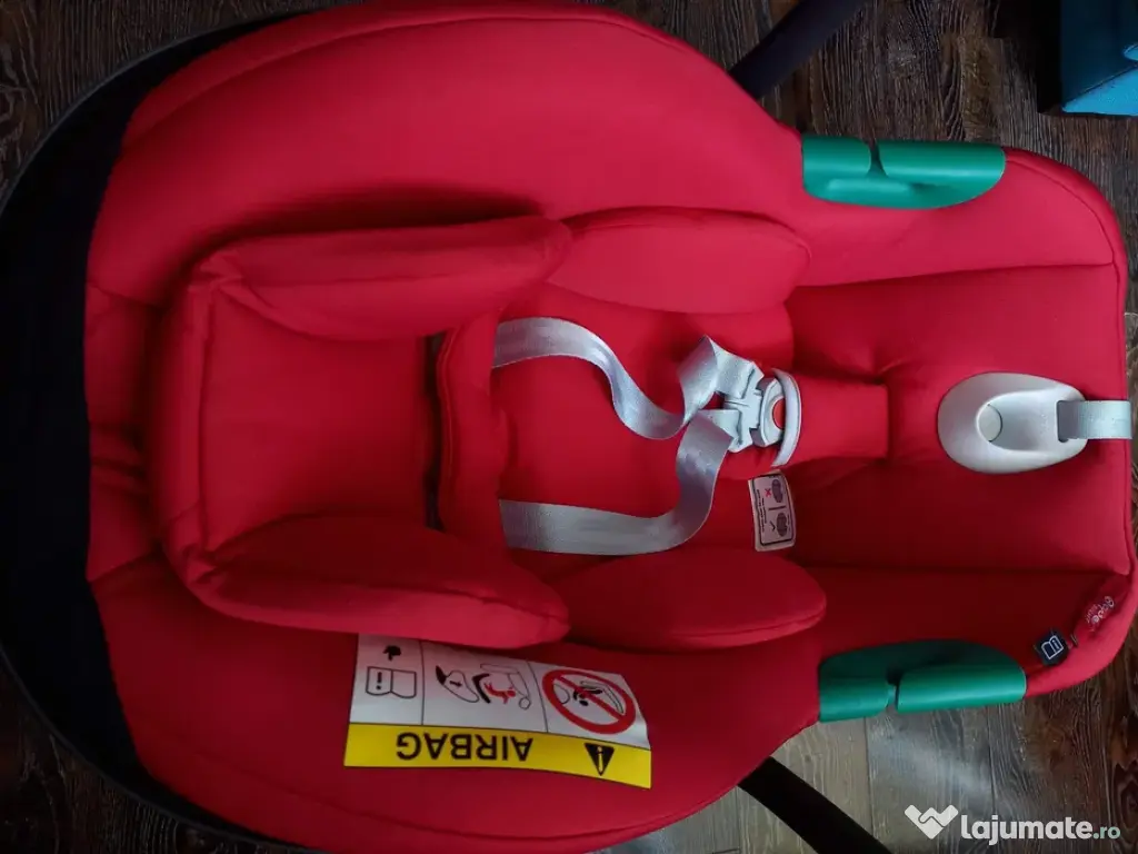 Scaun auto CYBEX Aton B2 i-Size, 3 puncte, 0-13kg, rosu-negru