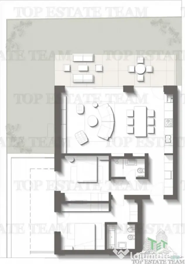 Apartament Premium cu 3 camere - Gradina privata si terasa |