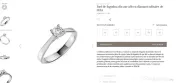 Inel de logodna din aur 14K diamant 0.20ct,ajustabil, certificat, arata ca NOU 