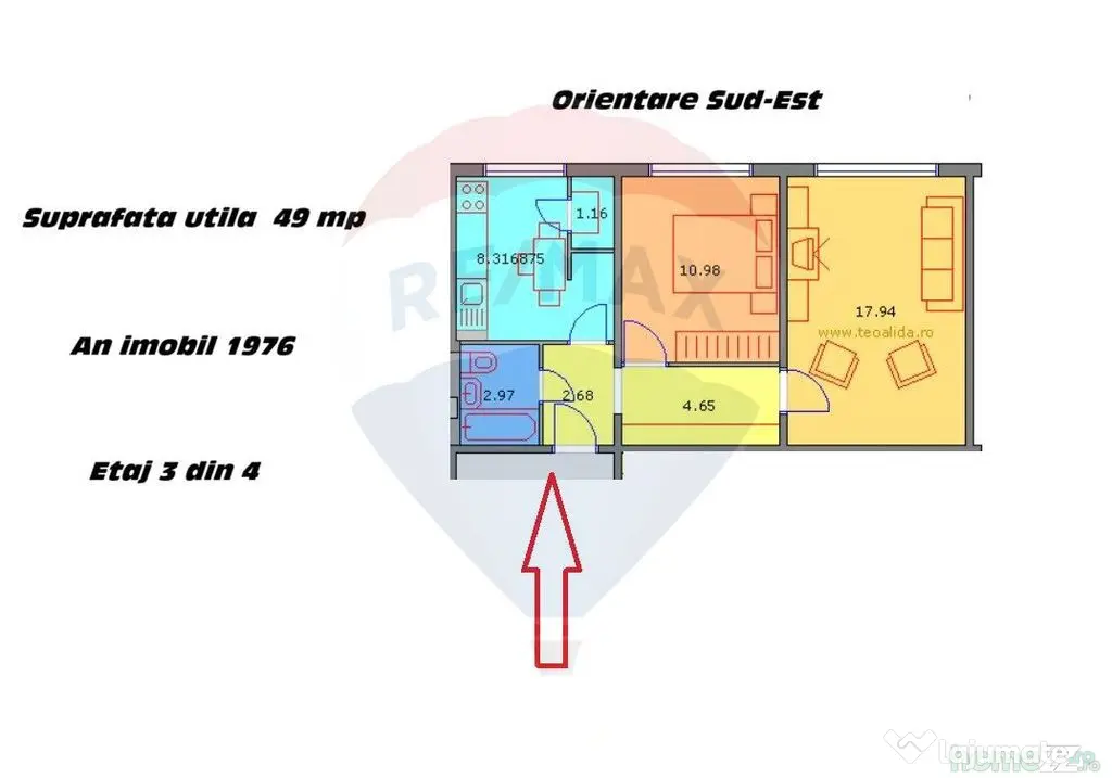 Apartament de vanzare 2 camere decomandat | Brancoveanu B...