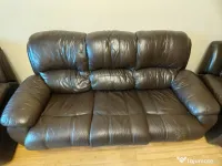Canapea și fotolii recliner din piele naturală