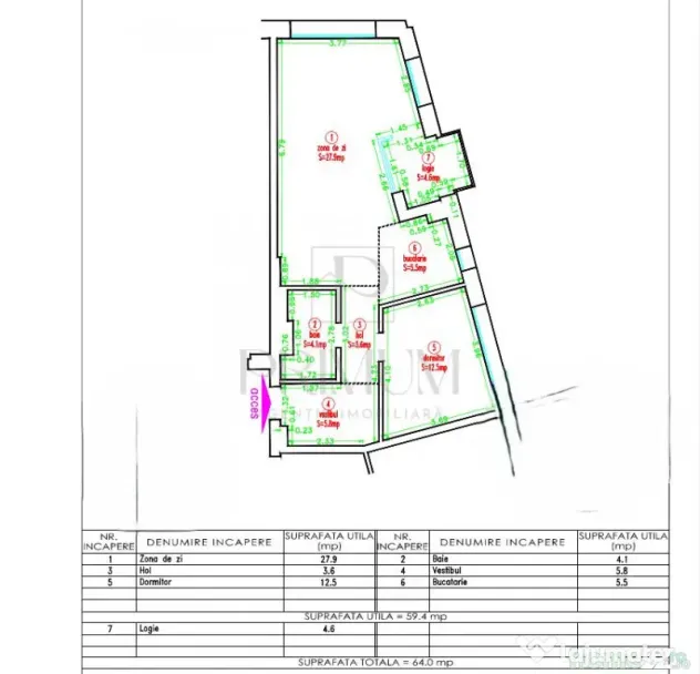 ISHO - 2 Camere - Etaj intermediar cu LIFT - Spatios - Decom - Timisoara (Timis)