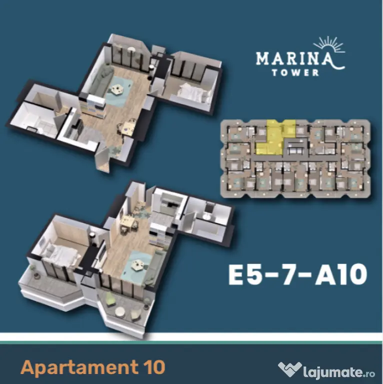MARINA TOWER - APARTAMENT 2 CAMERE - LOC DE PARCARE INCLUS