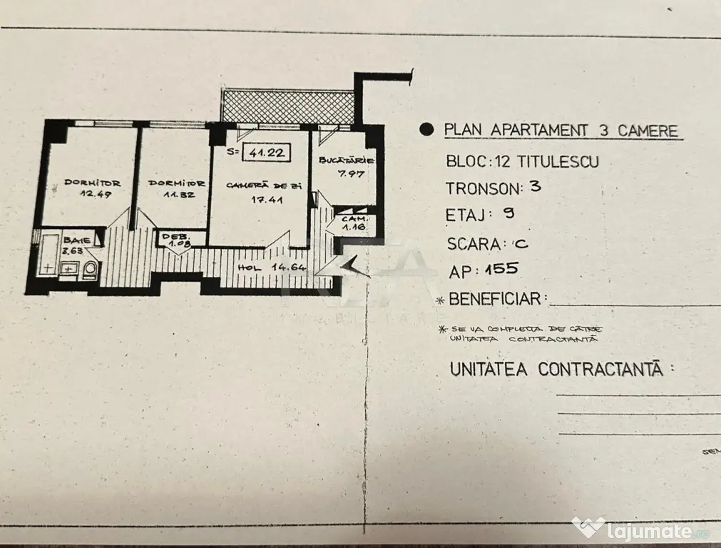 Apartament 3 camere, Titulescu