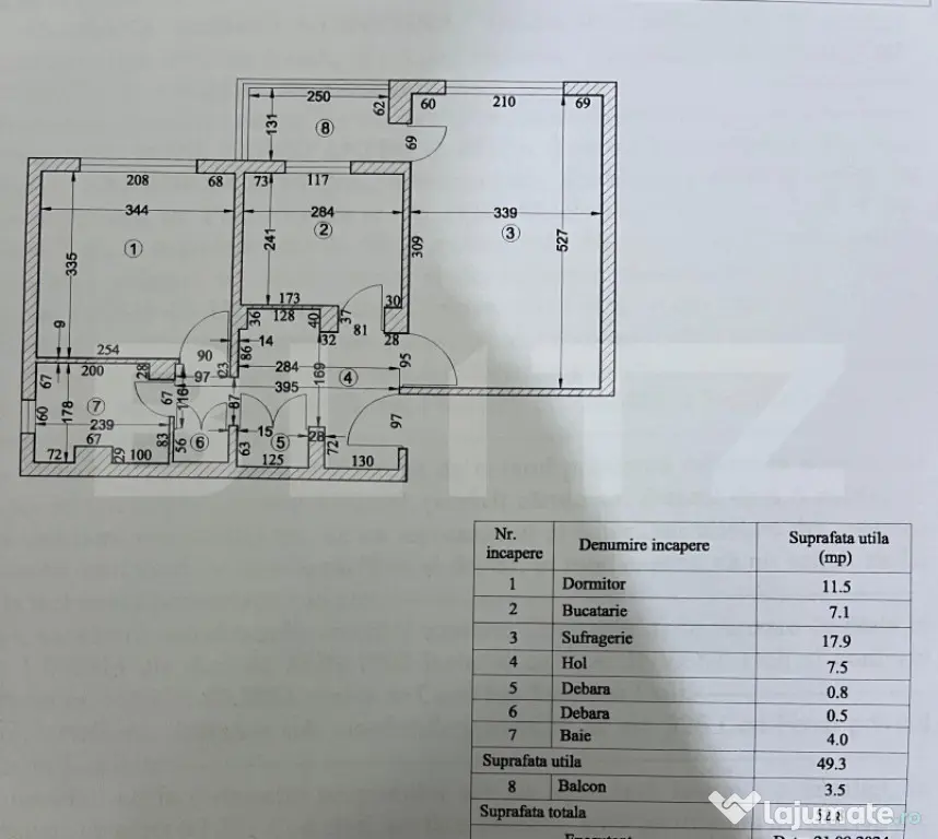 Apartament 2 camere, centrala si AC, zona Rond cartier Rovin