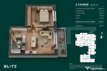 Apartament semifinisat 2 camere / Standarde nZEB /Ansamblu n
