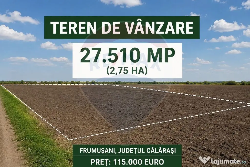 Teren de vânzare Frumusani Postavari Călărași