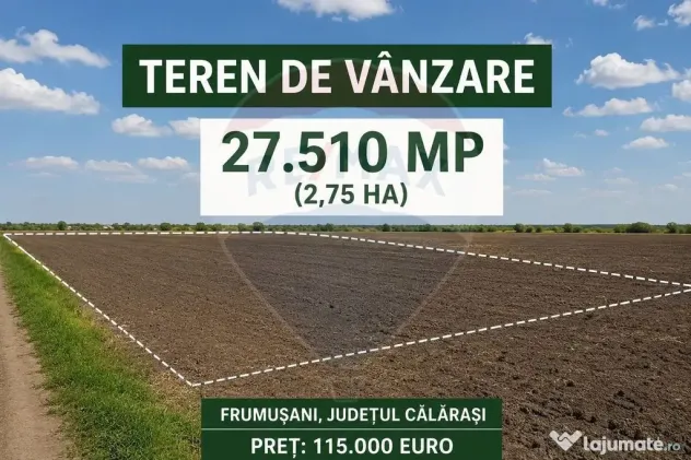 Teren de vânzare Frumusani Postavari Călărași