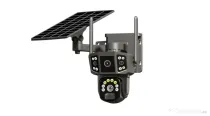 Cameră de supraveghere 4G cu panou solar, 4 camere, zoom optic 10X, detecție