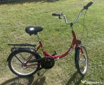 Vând bicicletă nouă pliabilă Csepel Camping roșie