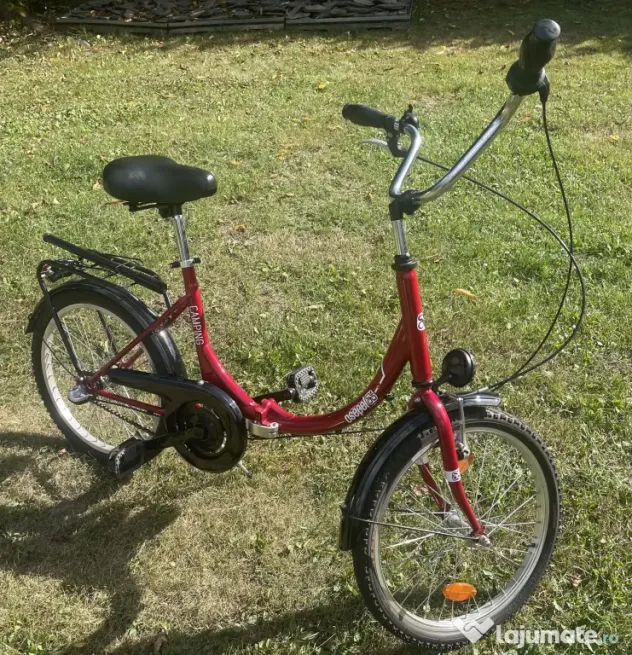 Vând bicicletă nouă pliabilă Csepel Camping roșie