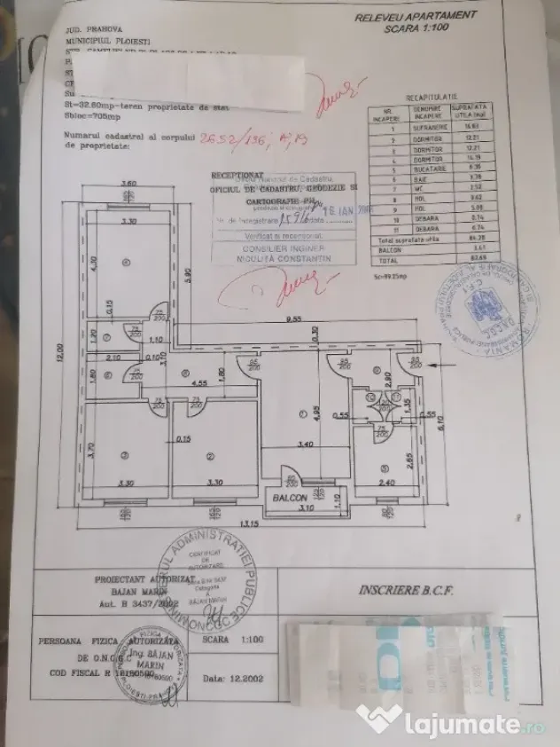 Apartament cu 4 camere spatios