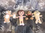 Set 5 jucării din pluş în stare impecabilă
