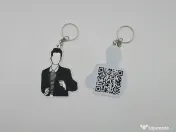 Brelocuri personalizate cu logo firmă QR etc 