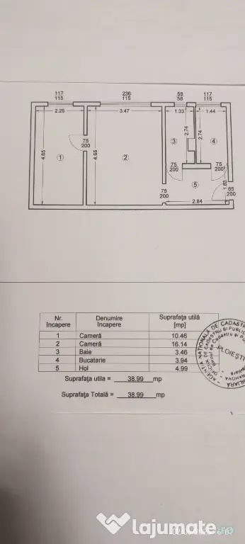 Apartament 2 camere Malu Roșu, preț negociabil