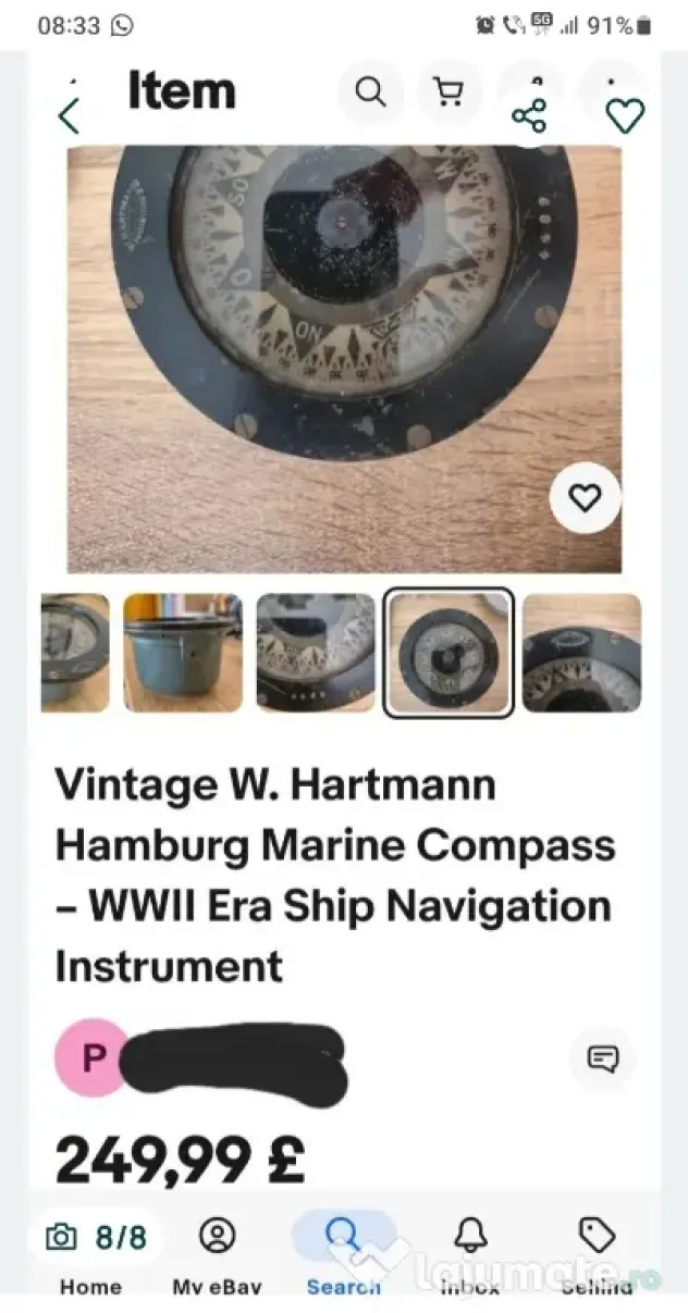 Vand busola vapor/navigatie/girocompas