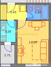 [Progresul] Garsoniera decomandata | Etaj 3 | 24mp 