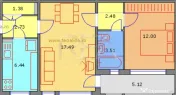 2 camere, 9/9, 51mp, anvelopat-Drumul Taberei-Favorit 