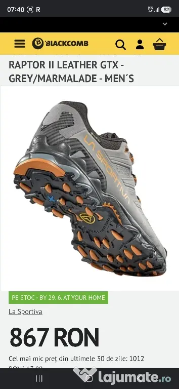 Pantofi treking La Sportiva Ultra Raptor II Leather GTX
