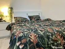 Pat IKEA SONGESAND 140x200 + saltea + noptiera MALM – ca nou, dormitor oaspeti