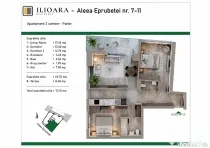 3 camere, 72 mp, 500 m metrou Nicolae Grigorescu (Ilioara), Park Lake