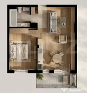 Apartament cu CF, semifinisat, 49mp, zona Vivo