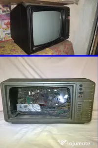 Televizor vintage alb negru portabil 2 bucati