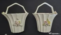 2 obiecte portelan fin, handmade