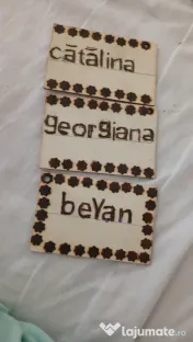 Brelocuri din Lemn Pirogravate Manual - Personalizate