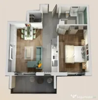 Apartament 2 camere, bloc nou, semifinisat, 50mp, zona Vivo