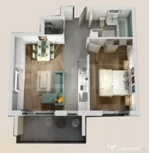 Apartament 2 camere, bloc nou, semifinisat, 50mp, zona Vivo
