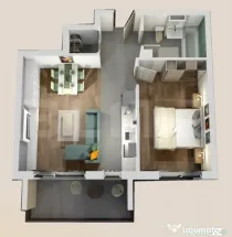 Apartament 2 camere, bloc nou, semifinisat, 50mp, zona Vivo