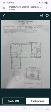 3 camere, P/10, 66mp, bloc 1978, -Drumul Taberei 