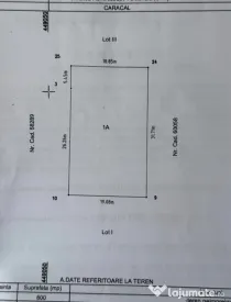 Teren intravilan Caracal-zonă rezidențială