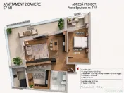 2 camere, 65 mp utili, 500 m metrou Nicolae Grigorescu (Ilioara), Park 