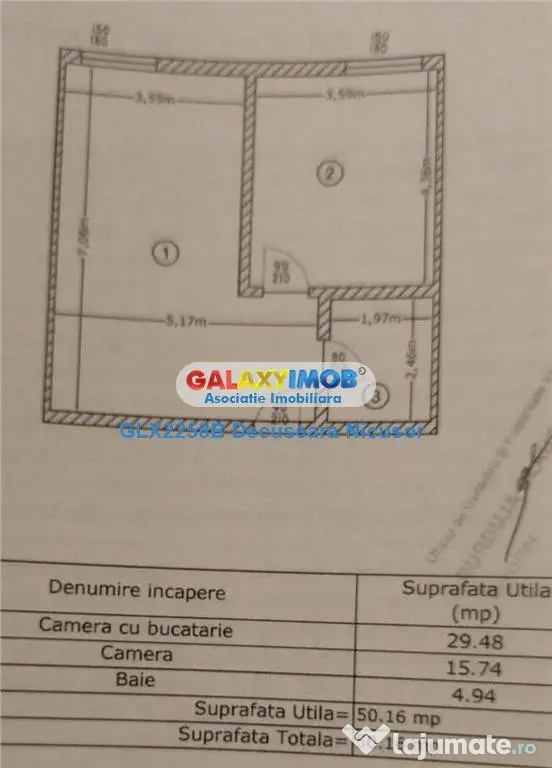 Apartament 2 camere mobilat utilat in Militari Residence 56.