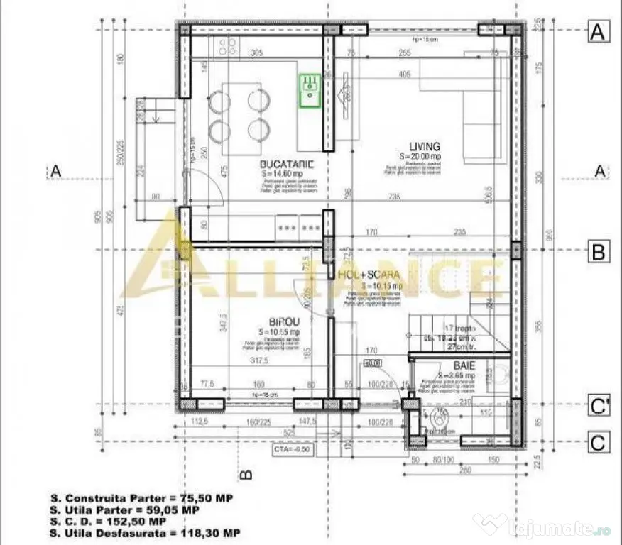 Casa individuala P 1E ~ 5 camere 3 bai ~ teren 227mp ~ Popes